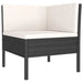 Set mobilier de grădină cu perne, 9 piese, negru, poliratan - WALTI WALTI