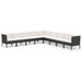 Set mobilier de grădină cu perne, 9 piese, negru, poliratan - WALTI WALTI