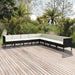 Set mobilier de grădină cu perne, 9 piese, negru, poliratan - WALTI WALTI