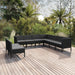 Set mobilier de grădină cu perne, 9 piese, negru, poliratan - WALTI WALTI