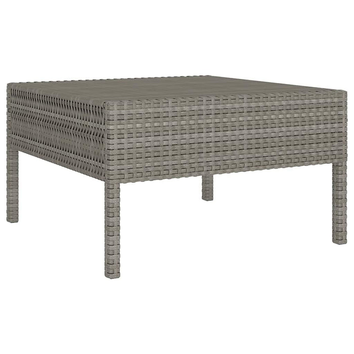 Set mobilier de grădină cu perne, 11 piese, gri, poliratan - WALTI WALTI