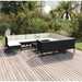Set mobilier de grădină cu perne, 12 piese, negru, poliratan - WALTI WALTI