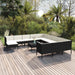 Set mobilier de grădină cu perne, 13 piese, negru, poliratan - WALTI WALTI