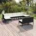 Set mobilier de grădină cu perne, 9 piese, negru, poliratan - WALTI WALTI