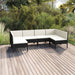 Set mobilier de grădină cu perne, 6 piese, negru, poliratan - WALTI WALTI