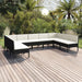 Set mobilier de grădină cu perne, 9 piese, negru, poliratan - WALTI WALTI