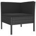 Set mobilier de grădină cu perne, 14 piese, negru, poliratan - WALTI WALTI
