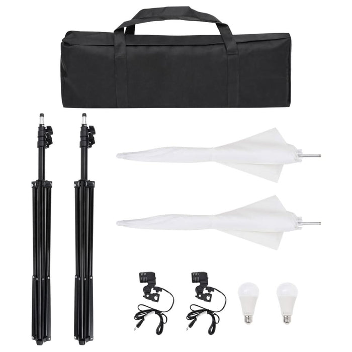 Kit studio foto cu set de lămpi, fundal și reflector - WALTI WALTI