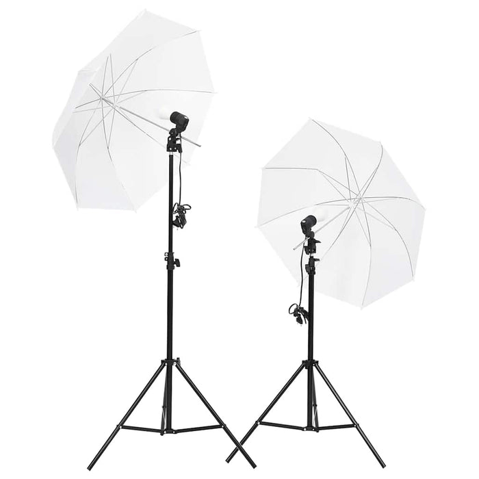 Kit studio foto cu set de lumină și fundal WALTI