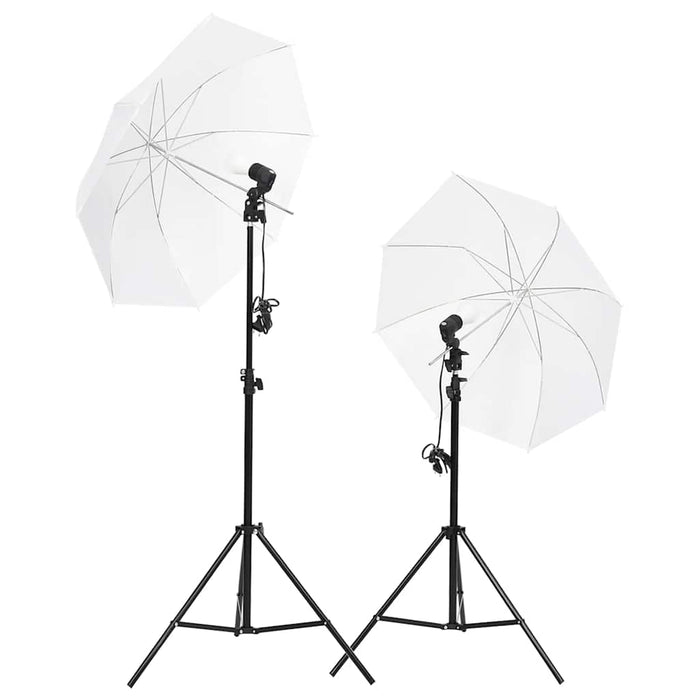 Kit studio foto cu set de lumină și fundal WALTI