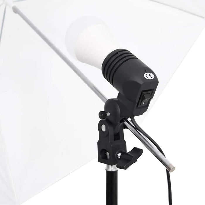 Kit studio foto cu set de lumină și fundal WALTI