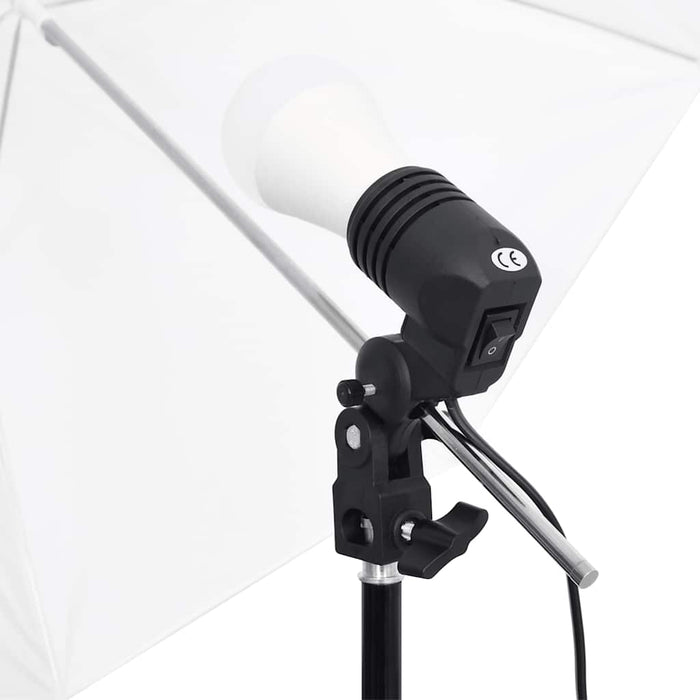 Kit studio foto cu set de lumină și fundal WALTI