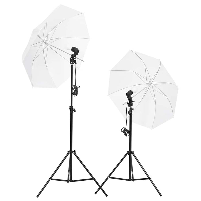 Kit studio foto cu set de lumină și fundal WALTI