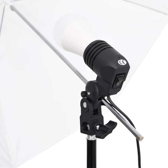 Kit studio foto cu set de lumină și fundal WALTI