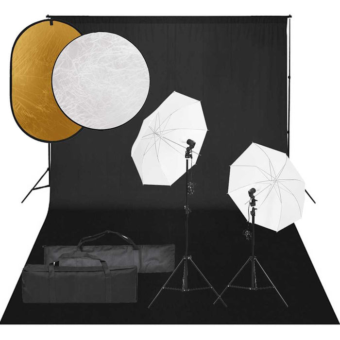 Set studio foto cu lumină, fundal și reflector - WALTI WALTI