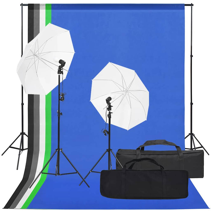 Kit studio foto cu set de lumină și fundal - WALTI WALTI