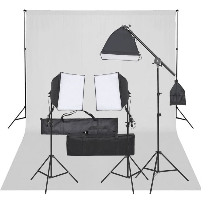 Kit studio foto cu set de lumină și fundal - WALTI WALTI