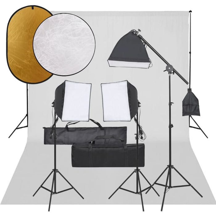 Set studio foto cu lumină, fundal și reflector - WALTI WALTI