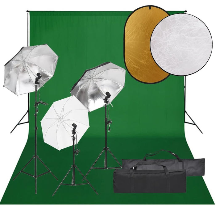 Set studio foto cu lumină, fundal și reflector - WALTI WALTI