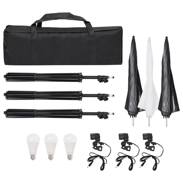 Kit studio foto cu set de lumini, fundal și reflector - WALTI WALTI