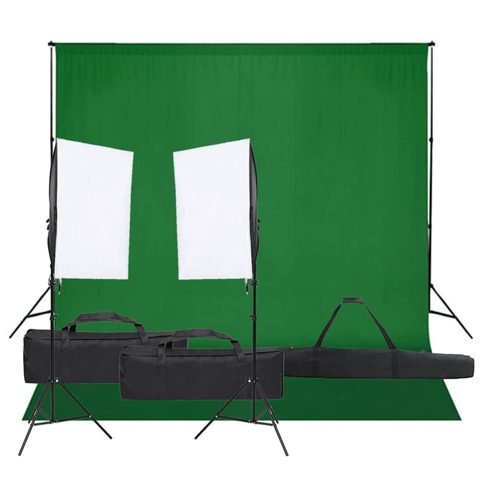 Kit studio foto cu set de lumină și fundal - WALTI WALTI