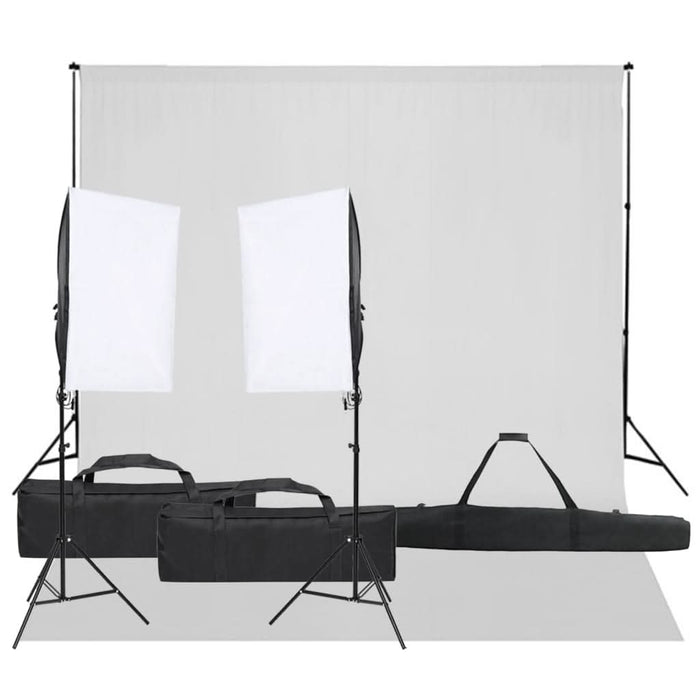 Kit studio foto cu set de lumină și fundal - WALTI WALTI