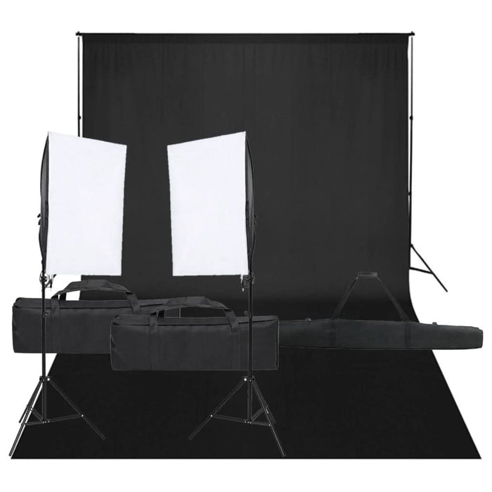 Kit studio foto cu set de lumină și fundal - WALTI WALTI