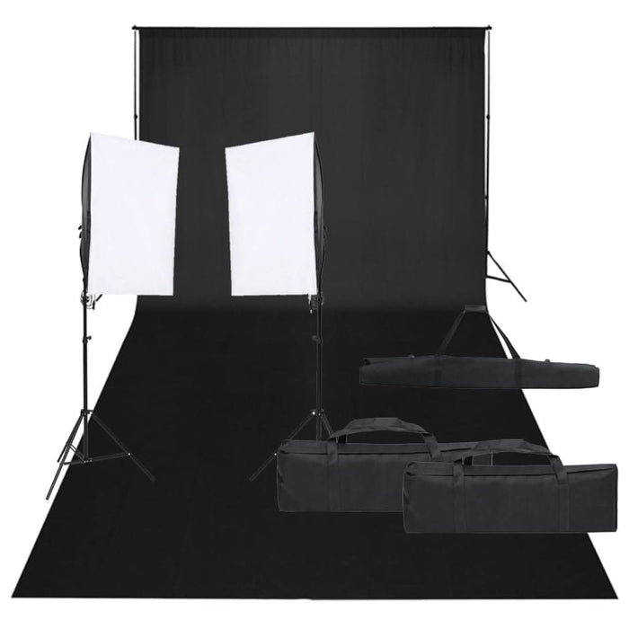 Kit studio foto cu set de lumină și fundal - WALTI WALTI