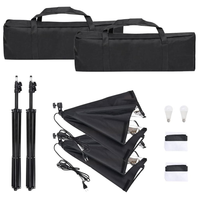 Kit studio foto cu set de lumină și fundal - WALTI WALTI