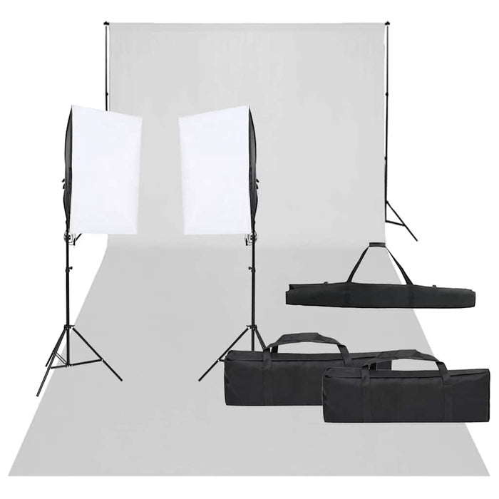 Kit studio foto cu set de lumină și fundal - WALTI WALTI