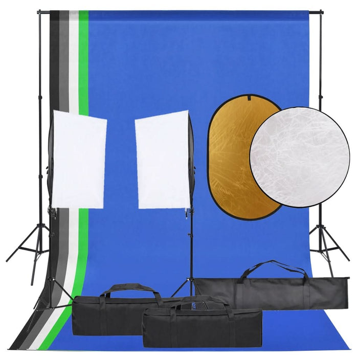 Set studio foto cu lumină, fundal și reflector - WALTI WALTI