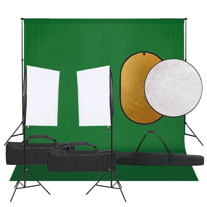 Set studio foto cu lumină, fundal și reflector - WALTI WALTI