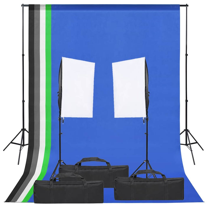 Kit studio foto cu set de lumină și fundal - WALTI WALTI