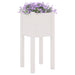 Jardiniere de grădină, 2 buc., alb, 31x31x70 cm, lemn masiv pin - WALTI WALTI