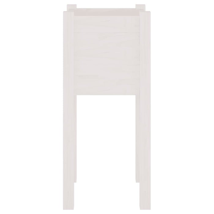 Jardiniere de grădină, 2 buc., alb, 31x31x70 cm, lemn masiv pin - WALTI WALTI