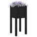 Jardinieră de grădină, negru, 31x31x70 cm, lemn masiv de pin - WALTI WALTI