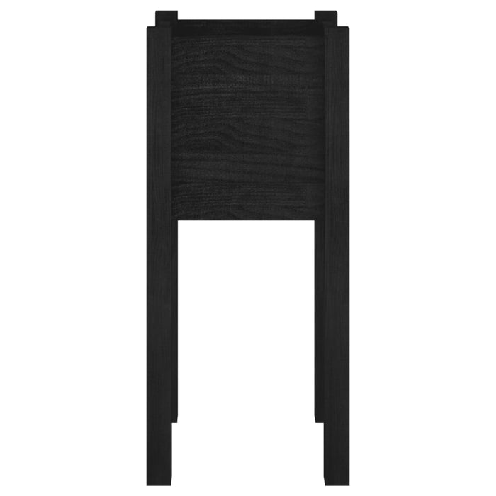 Jardinieră de grădină, negru, 31x31x70 cm, lemn masiv de pin - WALTI WALTI