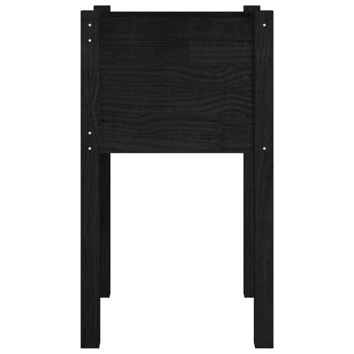 Jardiniere grădină, 2 buc, negru, 40x40x70 cm, lemn masiv pin - WALTI WALTI