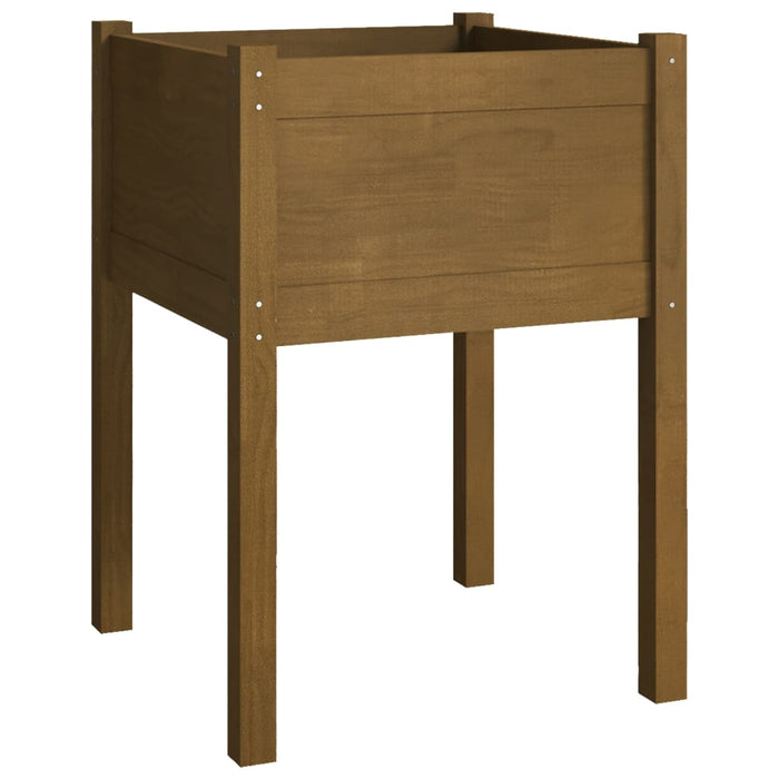 Jardiniere grădină 2 buc. maro miere 50x50x70 cm lemn masiv pin - WALTI WALTI