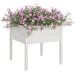 Jardiniere de grădină, 2 buc., alb, 70x70x70 cm, lemn masiv pin - WALTI WALTI