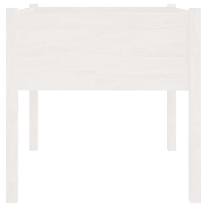 Jardiniere de grădină, 2 buc., alb, 70x70x70 cm, lemn masiv pin - WALTI WALTI
