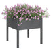 Jardiniere de grădină, 2 buc., gri, 70x70x70 cm, lemn masiv pin - WALTI WALTI