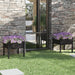 Jardiniere grădină, 2 buc., negru, 70x70x70 cm, lemn masiv pin - WALTI WALTI