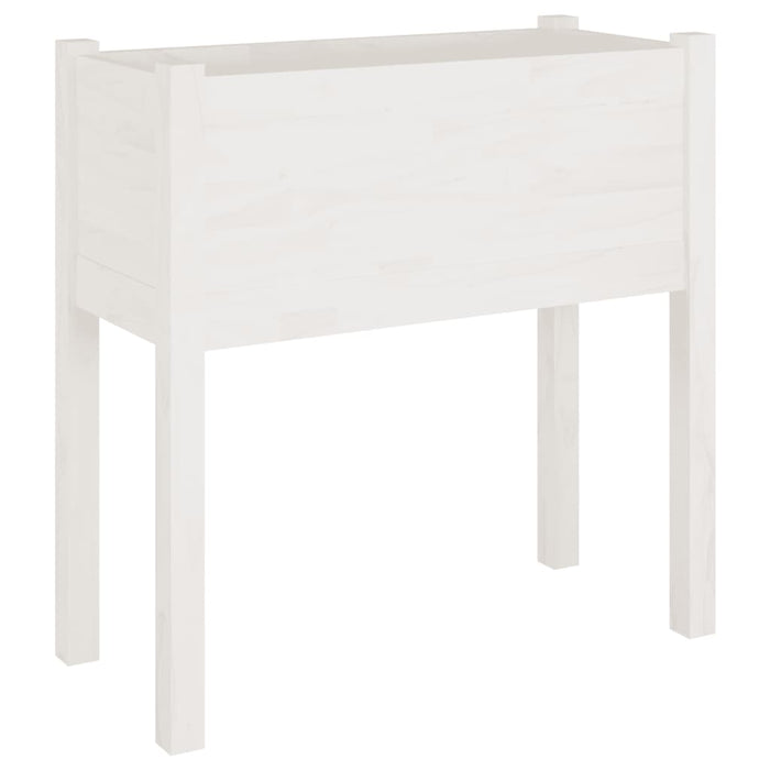 Jardiniere de grădină, 2 buc., alb, 70x31x70 cm, lemn masiv pin - WALTI WALTI