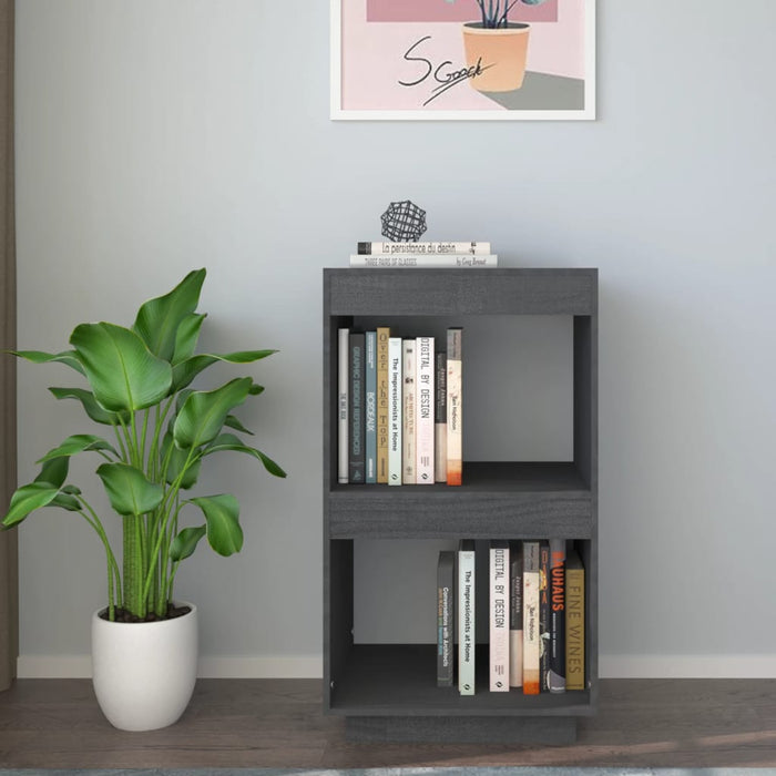 Bibliotecă, gri, 40x35x71 cm, lemn masiv de pin - WALTI WALTI