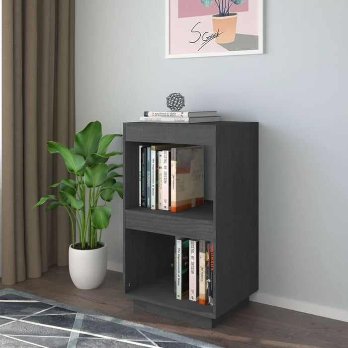 Bibliotecă, gri, 40x35x71 cm, lemn masiv de pin - WALTI WALTI