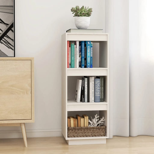 Bibliotecă/Separator cameră, alb, 40x35x103 cm, lemn masiv pin - WALTI WALTI