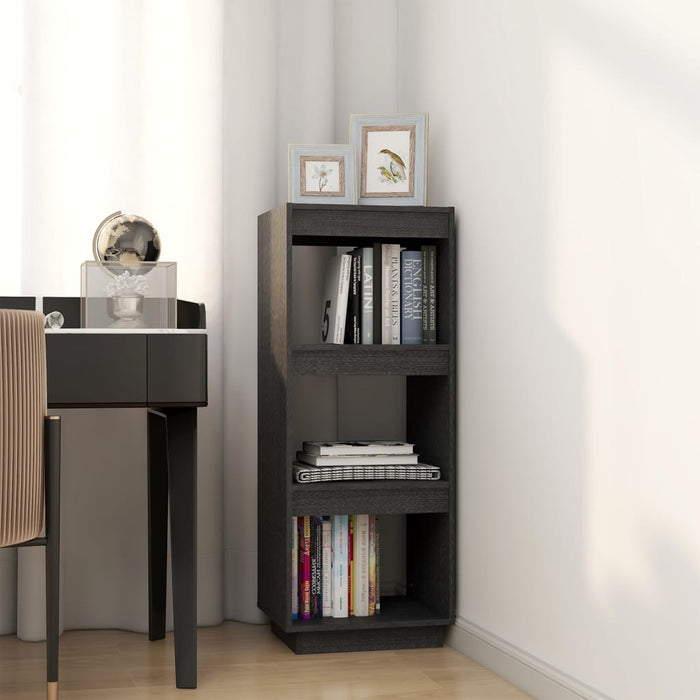 Bibliotecă/Separator cameră gri 40x35x103 cm lemn masiv de pin - WALTI WALTI