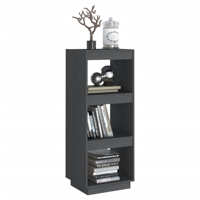 Bibliotecă/Separator cameră gri 40x35x103 cm lemn masiv de pin - WALTI WALTI