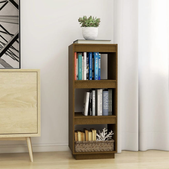 Bibliotecă/Separator cameră, maro miere, lemn masiv de pin - WALTI WALTI